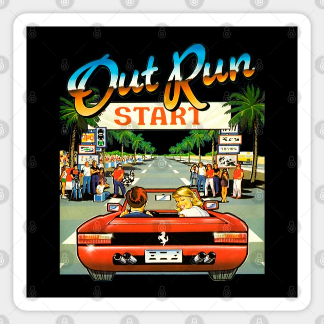 Mod.1 Arcade Out Run OutRun Video Game Magnet by parashop